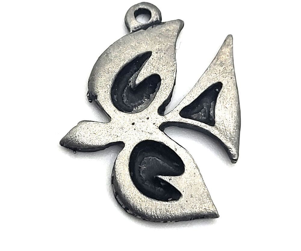 Handmade Artisan Petwer Peace Bird Pendant 1.25in